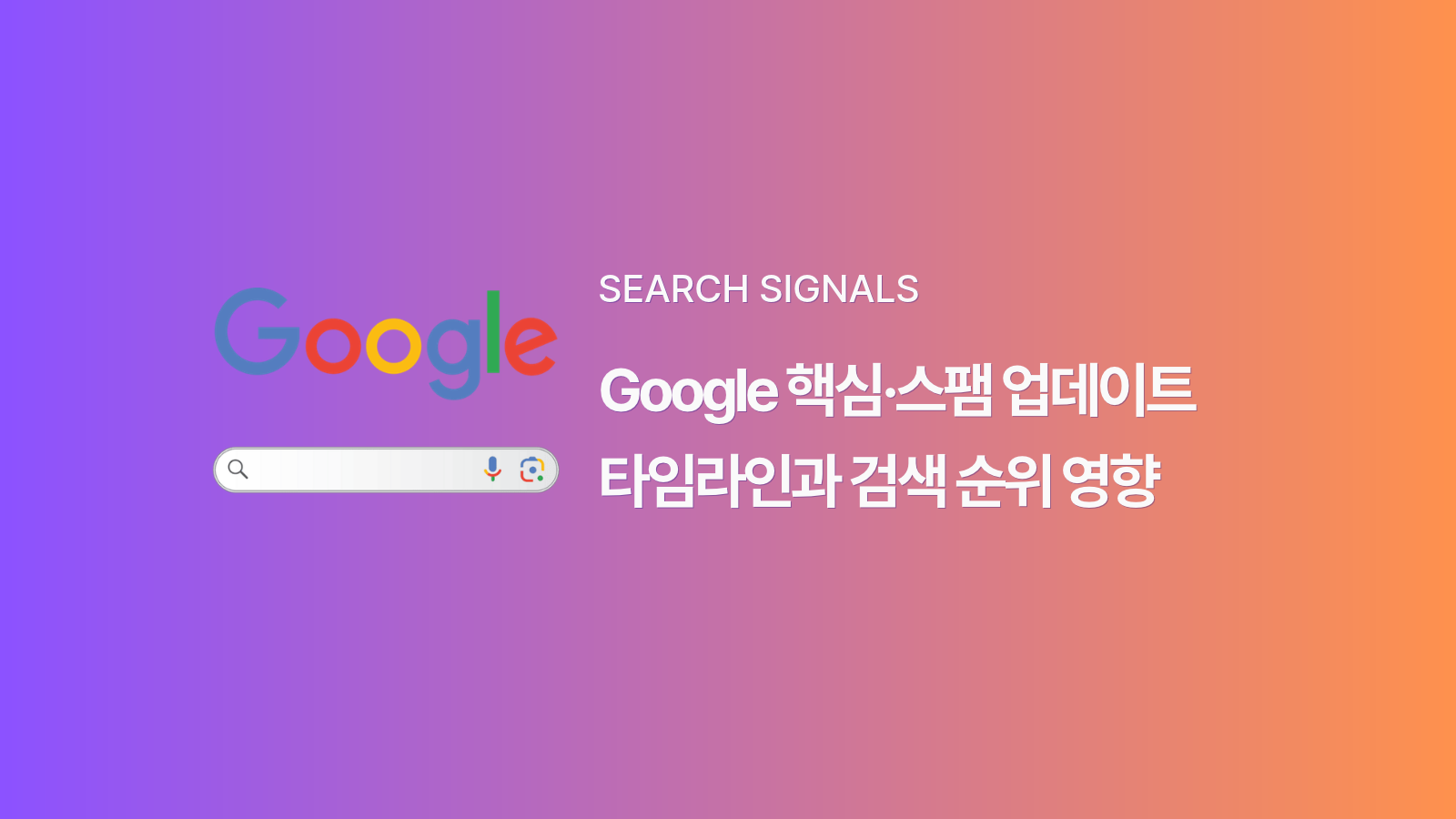 Google 핵심·스팸 업데이트 타임라인과 검색 순위 영향